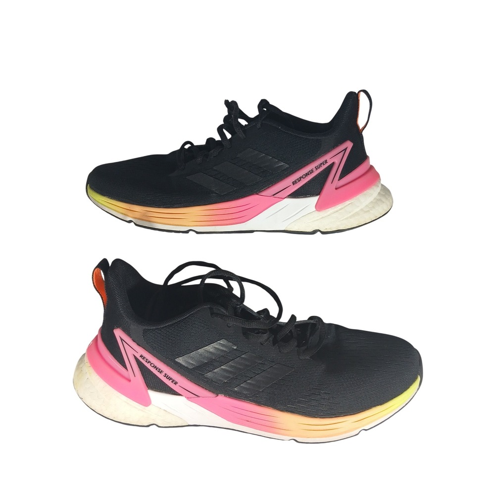 Adidas Response Super Black Pink Orange Running Shoes FZ1973 Womens 8‎